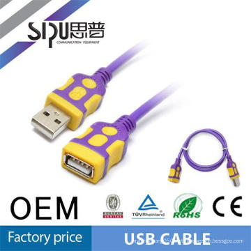 SIPU alta qualidade 2.0 rodada micro usb macho para cabo feminino para usb